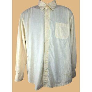 Tommy Bahama Mens Yellow Pinstripe Shirt Medium